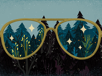 How to See Miracles design forest glasses illustration miracles