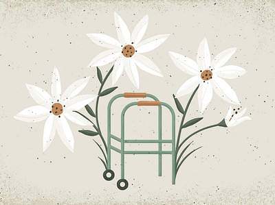 Honor Age aging design flowers illustration walker