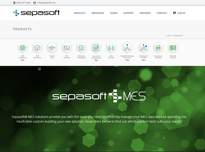 Redesigned Sepasoft Products Page brand design color html css photoshop uiux vector wordpress