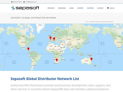 Sepasoft Global Distributor Network List google maps uiux wordpress