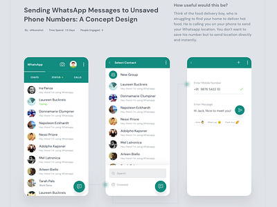 Concept: Sending WhatsApp Messages to Unsaved 
Phone Numbers