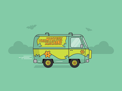 The Mystery Machine design fanart illustration vector