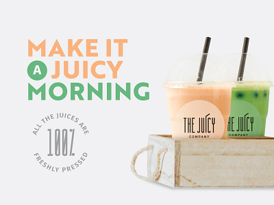 The Juicy Company branding branding graphicdesign juicebar startup