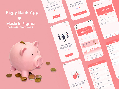 Piggy Bank App Challenge app design bank branding challenge challengetemplates comments designfiles dribbble dribbble invite figma illustrationsui kitsiconsmockups inspiration latest trend learndesign procreate profile redesign templates trending work