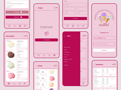 Ace cream Mobile App app graphic design typography ui ux