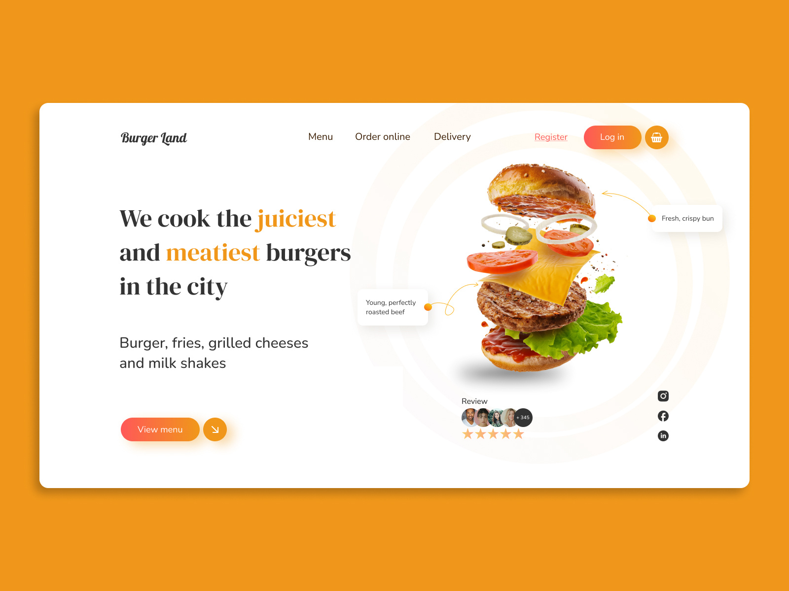 Burger stor concept by al.systemdesign on Dribbble