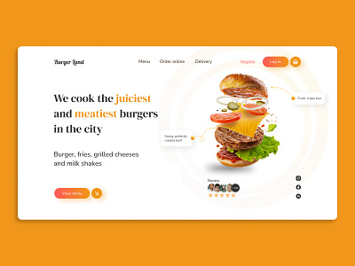 Burger stor concept app branding design graphic design illustration typography ui ux