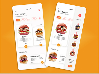Burger store website/ mobile version