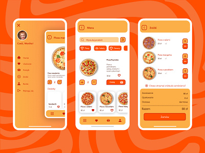 Pizza Mobile app app branding design graphic design ui ux