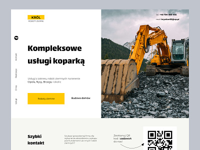 Website for a construction company concept construction design ui web website www yellow