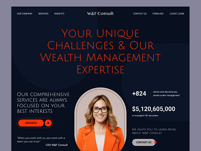 Financial advice and investments concept design finance first page investments ui web website www