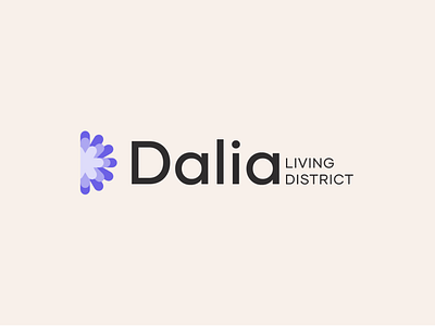 Dalia aini aini medina brand branding dalia design femenine flower freelance graphic design living district logo medina real state