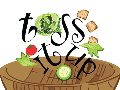 Toss It Up design logo vector
