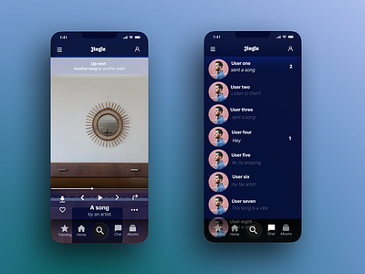 UI Design for a music app app design figma graphic design music ui