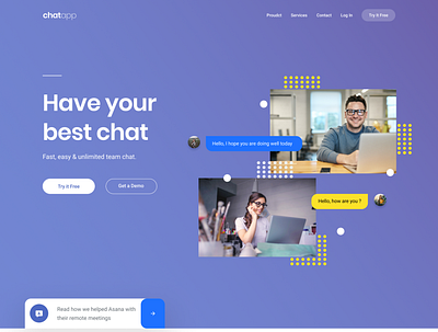 Chatapp Website UI Design branding design figma graphic design ui