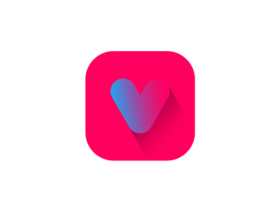 app icon app color icon ios letter mobile typography v vibrant