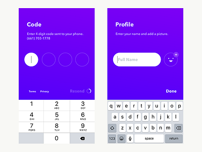 Bits code face illustraton ios number nux phone photo profile push registration