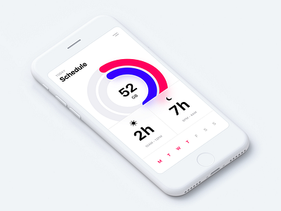 Schedule circle data graph hours schedule swipe time touch ui