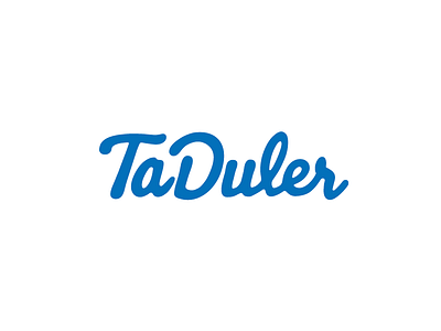 TaDuler Logo Final identity logo script wordmark