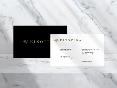 Kinoteka – Stationery brand identity branding branding design business card card cinema branding document graphic design logo paper print design stationery