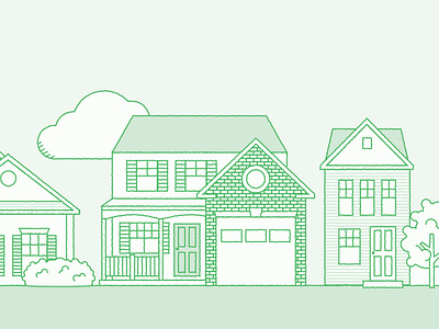 Neighborhood Illustration by Alex Moran on Dribbble