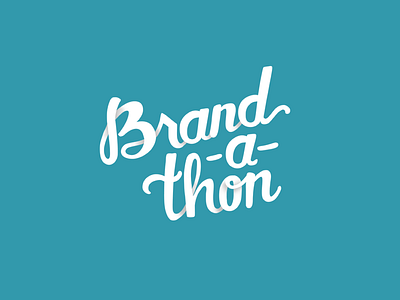 Brand-a-thon Logo handwriting identity lettering logo logotype script type