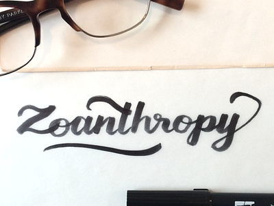 Zoanthropy branding handwriting identity lettering script type typography wordmark