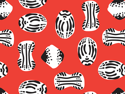 Abstract pattern animal print illustration pattern red repeating vector