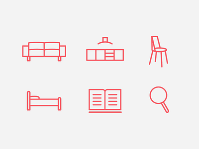 Icon Set for Livspace bed bedroom book chair couch home house icon icons kitchen lifestyle search