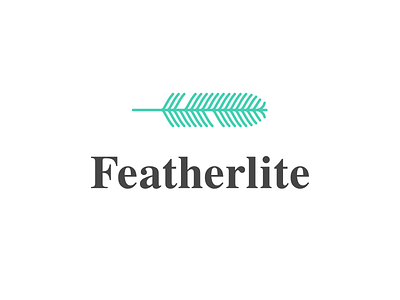 Featherlite branding feather identity logo logomark logotype typography