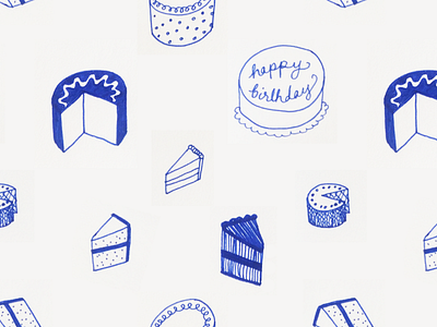 Cake! birthday cake drawing illustration pattern