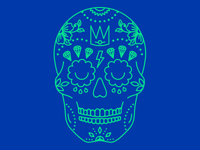 Sugar Skull day of the dead design dia de los muertos drawing illustration line art skull sugar skull vector