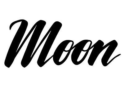 Full moon tomorrow! brush lettering lettering logo moon script