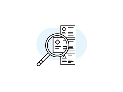 Searchin' for the perfect gig icon illustration magnifying glass search spot illustration vector