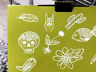 Paint pen doodles cactus dandelion doodle drawing feather icon paint pen skull