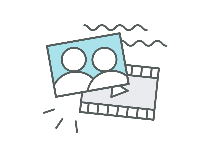 'Photos & Videos' Illo fun icon illustration simple spot illustration