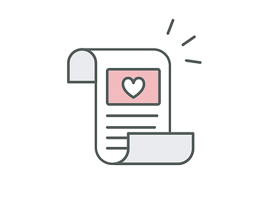 'Post an Update' Illo heart illustration love post update