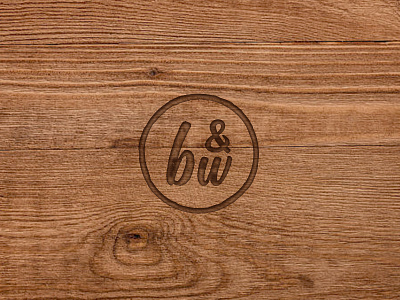 Monogram for Bridge&West icon logo monogram type typography wood