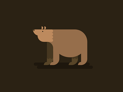 California Grizzly Bear animal bear geometric grizzly bear icon illustration state animal