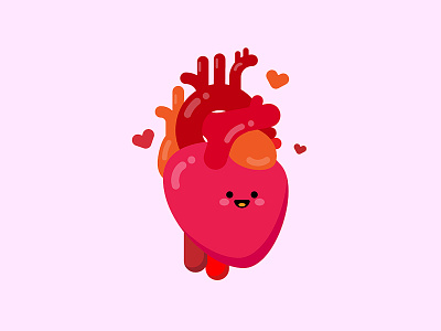 Love anatomical heart illustration love vector