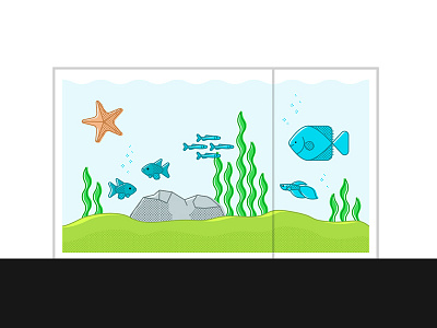 Fishies aquarium fish illustration vector