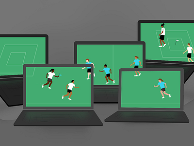 Capture the Flag capture the flag computer drawing illustration laptop security soccer vector