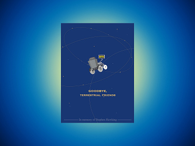 Goodbye, Stephen Hawking astronomy design graphic design illustration science scientific illustration