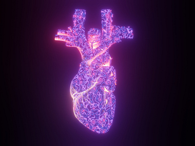 The Heart anatomy biology cover art design generative art graphic design heart illustration science scientific illustration