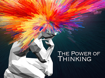 "The power of thinking" (Award winning poster) colorful cover art design graphic design illustration poster science scientific illustration ui