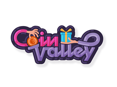 Logo design - "Coin Valley" branding color palette design illustration lettering logo minimal typography vector
