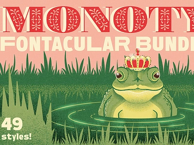 Fontacular | Fairytale Field Guide fairytale field guide fonts frog king magic pond retro storybook toad type specimen vintage