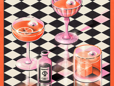 Poison Cocktails arsenic bar bartender cocktails drinks eyeball halloween mixology murder poison