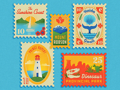 Canada 150 alberta badlands british columbia canada dinosaur haida gwaii mountains pacific postage stamps travel vintage
