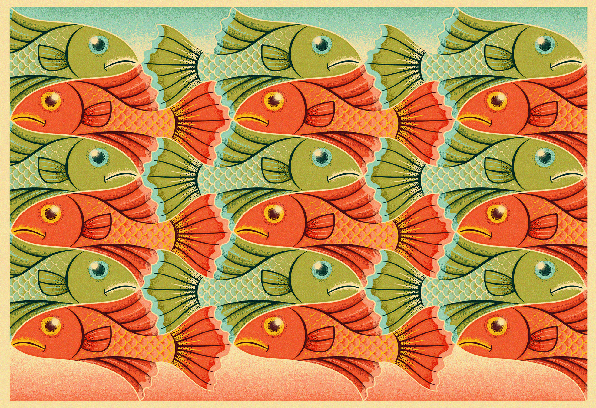 geometric fish tessellation
